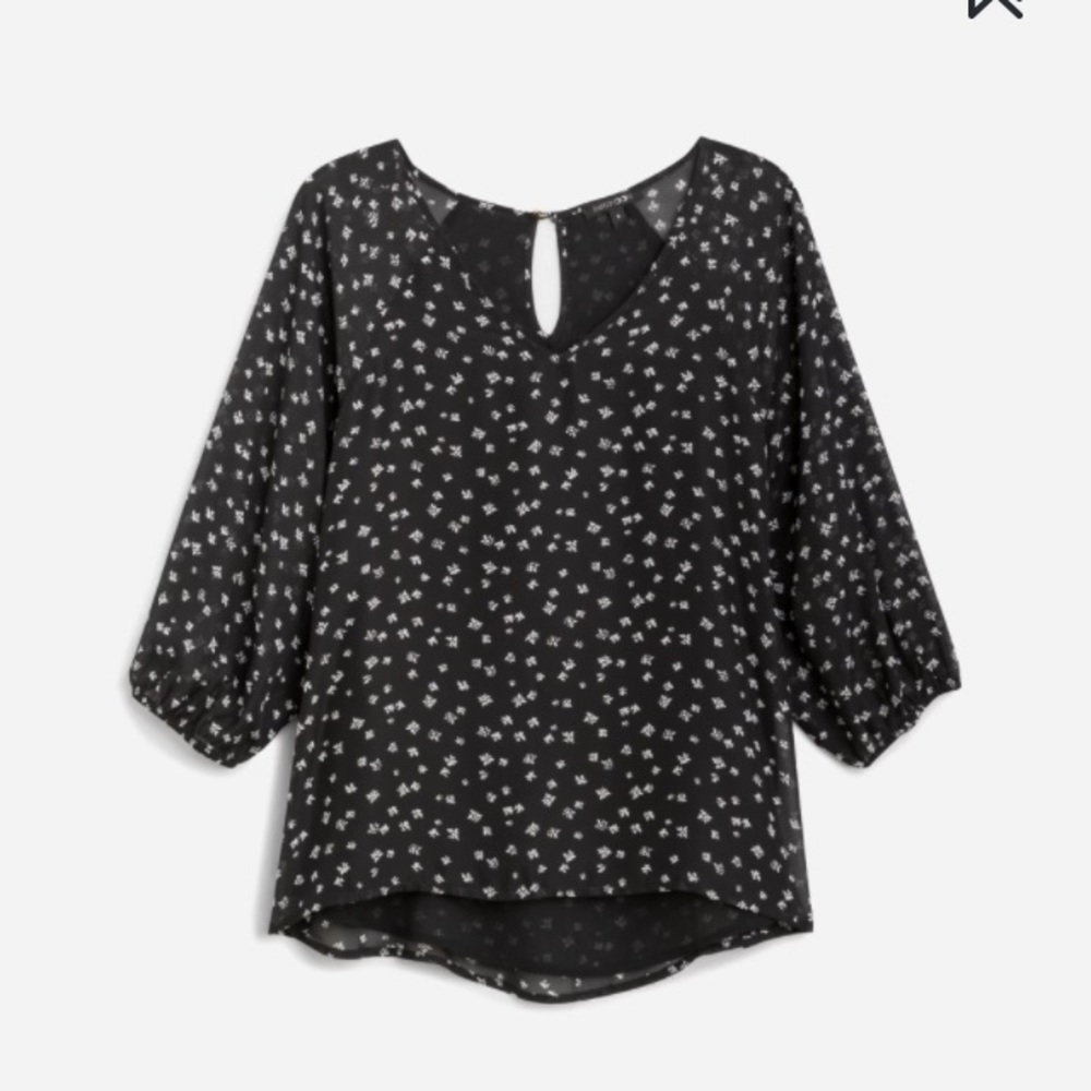 PAPERMOON Kirsta Sheer Sleeve Blouse XS